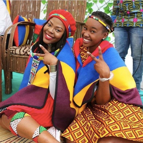 ladies in ndebele traditional attire