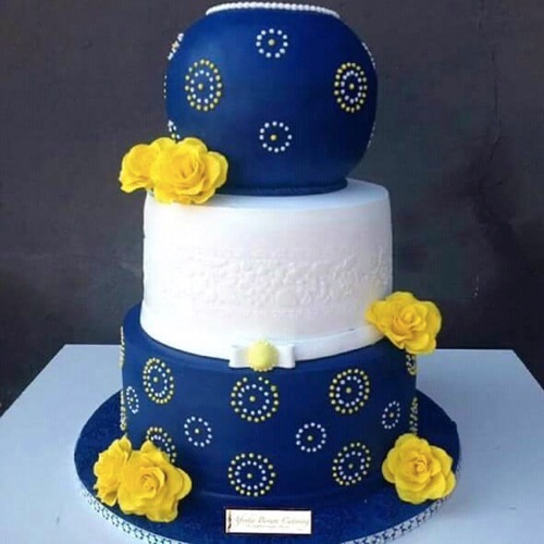 shweshwe wedding cake