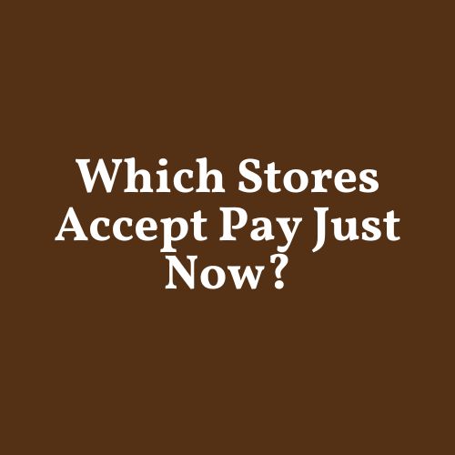 Which stores accept pay just now?
